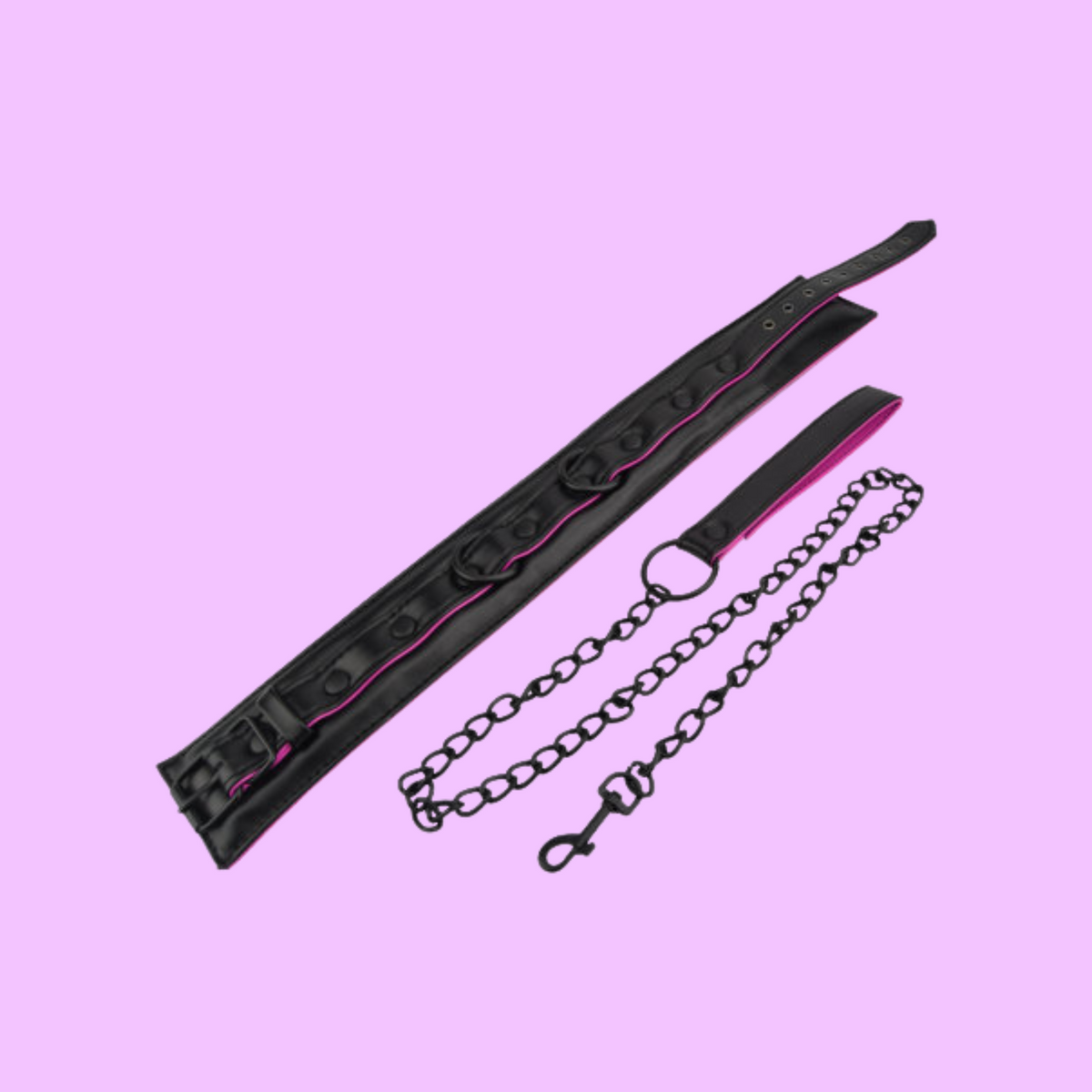 Walk 'Em Like A Dog | Bound to Please Pink & Black Bondage Collar & Leash