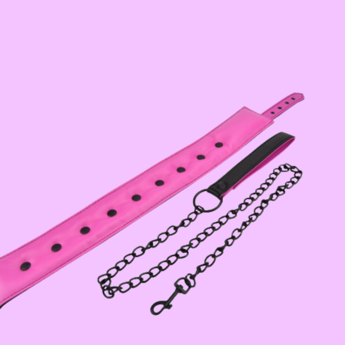Walk 'Em Like A Dog | Bound to Please Pink & Black Bondage Collar & Leash